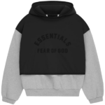 Felpa Essentials nera x grigia