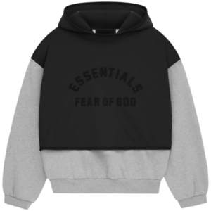 Felpa Essentials nera x grigia