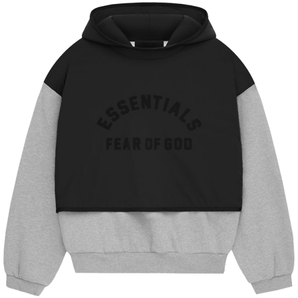 Felpa Essentials nera x grigia Felpa Essentials nera x grigia