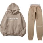 Tuta Trackstar Essentials con logo stampato Marrone